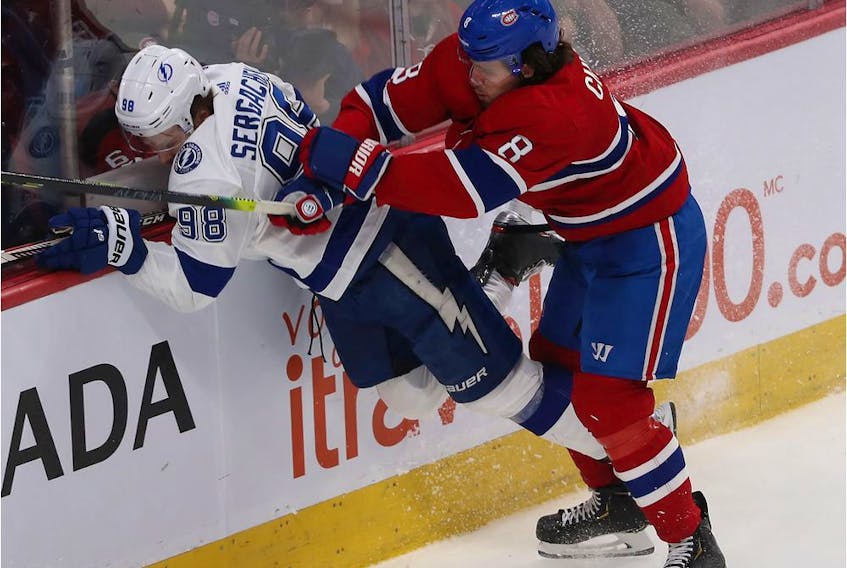 Canadiens' Max Domi Couldn't beat Lightning goaltender Andrei Vasilevskiy during game in January at the Bell Centre. Vasilevskiy has a career 10-1-2 record against teh Habs.