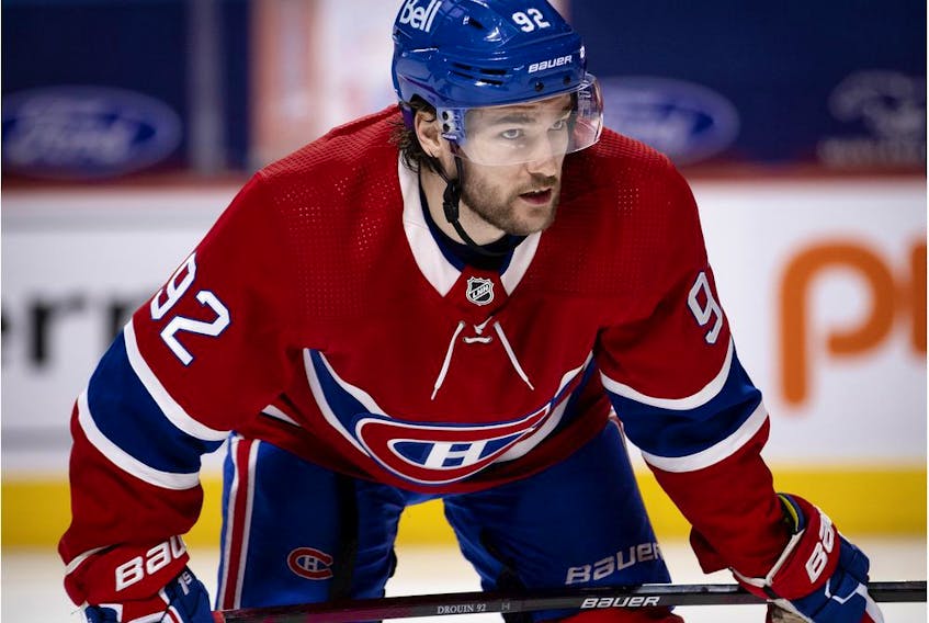 Canadiens forward Jonathan Drouin had 41-64-105 totals in 49 games with the Halifax Mooseheads in 2012-13 with Dominique Ducharme as head coach when they went on to win the Memorial Cup.