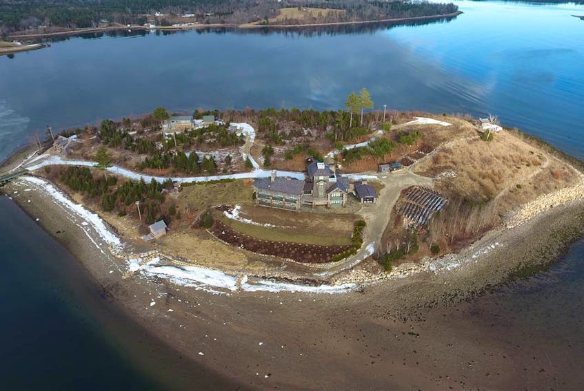  ‘The Lodge at Strum Island’ as seen from above.