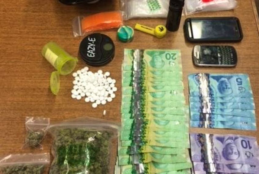 Queens District RCMP seized these drugs and other items after a traffic stop on Aug. 6, 2016.
