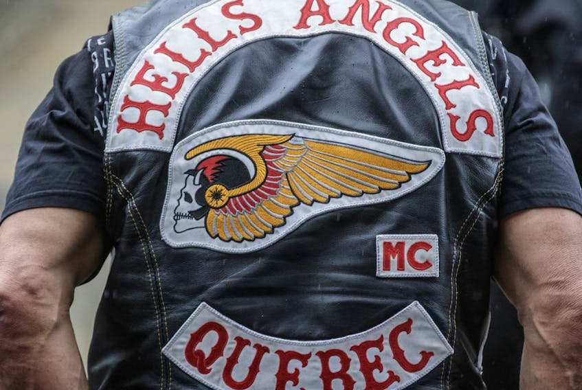 A Hells Angels Quebec biker jacket.