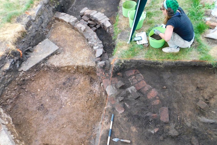 Recent archaeological work has revealed a serpentine brick trench, providing another clue to the museum’s search for an 1827 iron foundry.