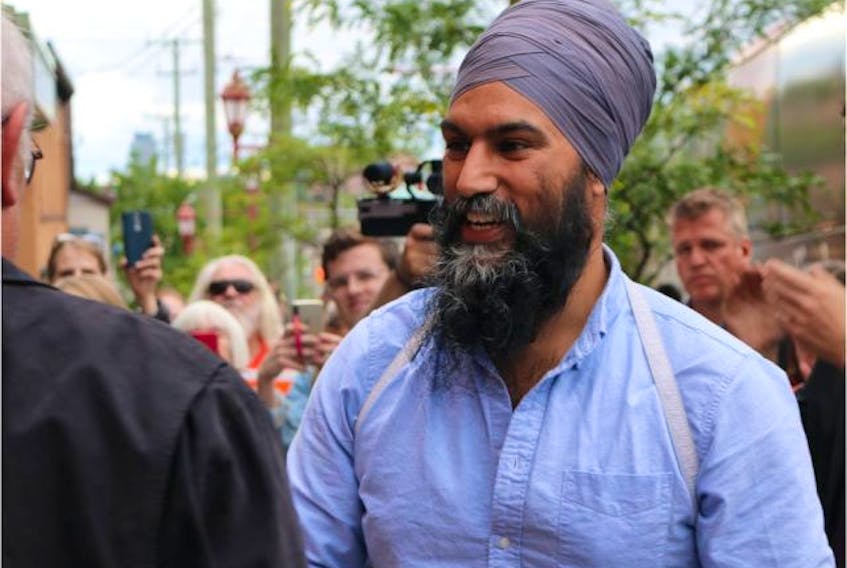  NDP leader Jagmeet Singh, shown recently campaigning in Ottawa Centre.