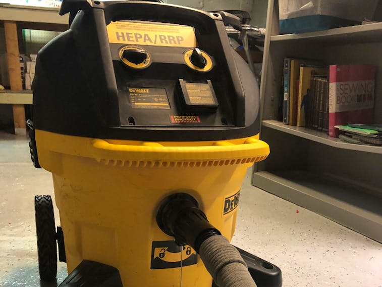This heavy-duty workshop vacuum includes a HEPA-rated filter and a self-cleaning mechanism that greatly extends working life when cleaning fine dust. 
