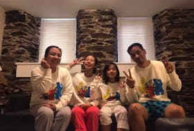 From left: Nikko San Pedro, Raniell Nicole San Pedro, Safiya Gabrial San Pedro and Harold San Pedro. The San Pedro family arrived in Nova Scotia on May 26 and has since been in mandatory quarantine at an Airbnb in Halifax.