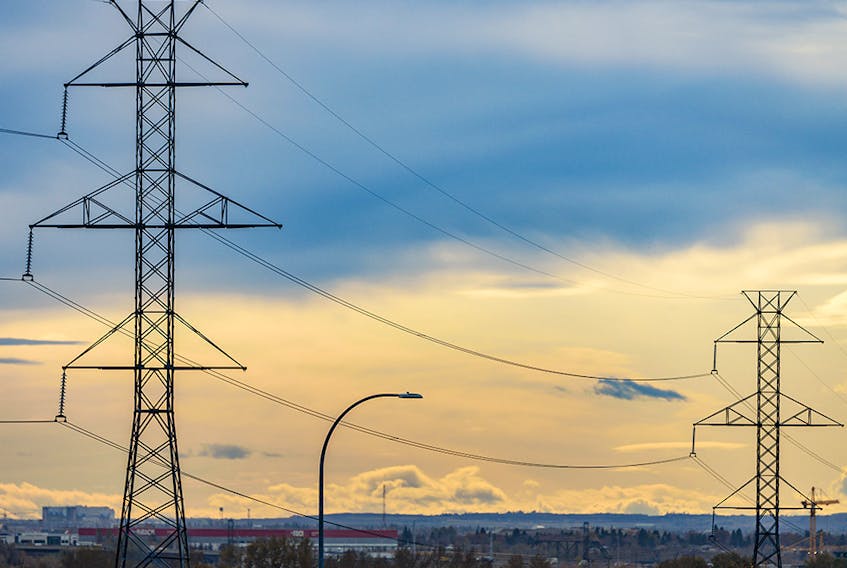 Pictured are power lines near Deerfoot Trail in Calgary on Thursday, October 17, 2019. Azin Ghaffari/Postmedia Calgary