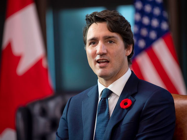 Canadian Prime Minister Justin Trudeau is seen in his office in Ottawa, Wednesday November 6, 2019.