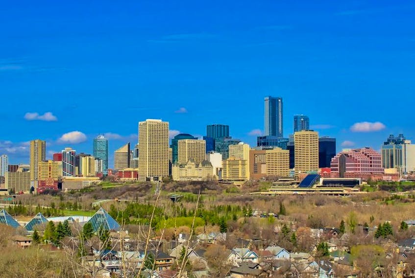 A view of the downtown Edmonton skyline