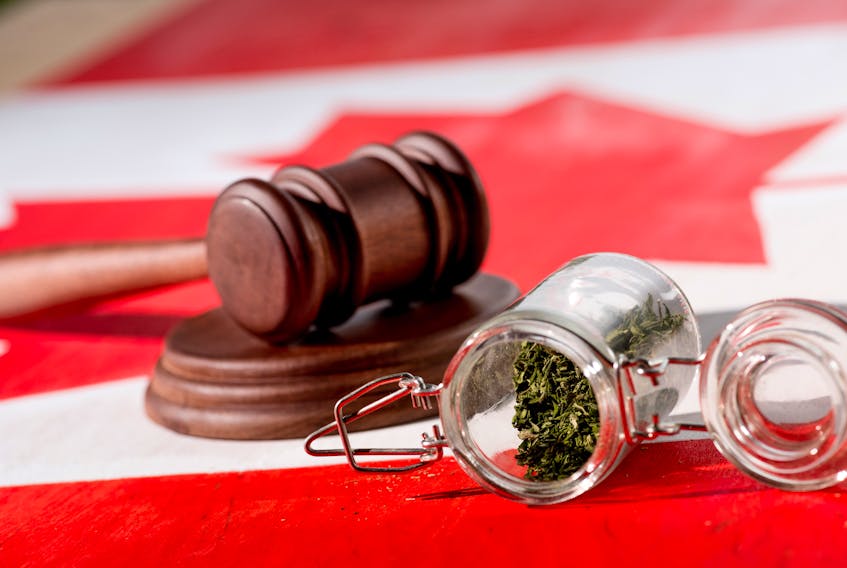 Canadian cannabis law stock image.