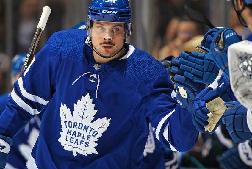 Maple Leafs' Auston Matthews will be held off the ice during the all-star game weekend in St. Louis due to a wrist issue. (TORONTO SUN FILES)