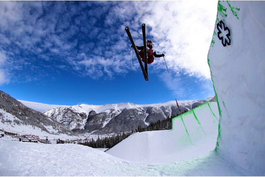 Canada's Rachael Karker of competes in the Women's Ski Modified Superpipe during the Dew Tour Copper Mountain last weekend in Copper Mountain, Colo.
