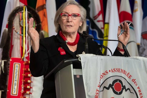 Crown-Indigenous Relations Minister Carolyn Bennett speaks to the AFN Special Chiefs Assembly in Ottawa, Wednesday December 4, 2019.