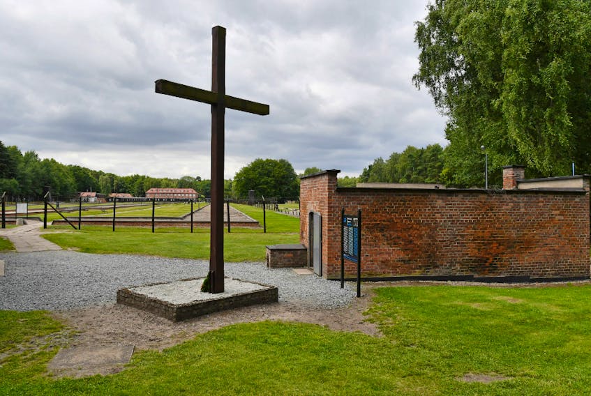 A view of a gas chamber and memorial at the former Nazi German concentration camp, Stutthof, on July 18, 2017 near Gdansk, Poland.  