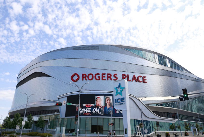Rogers Place in Edmonton, Alberta, where the seven Canadian NHL teams could play every game of the shortened 2020-21 season.