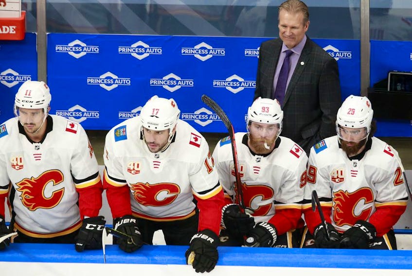  Calgary Flames head coach Geoff Ward says the Dallas Stars got better every game in the first-round series between the clubs. Jeff Vinnick/Getty Images