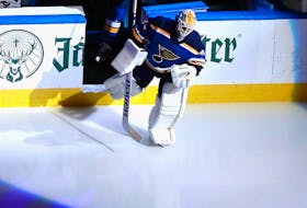 Jake Allen, 30, played 24 games with the Blues this season, posting a 12-6-3 record with a 2.15 goals-against average, a .927 save percentage and two shutouts