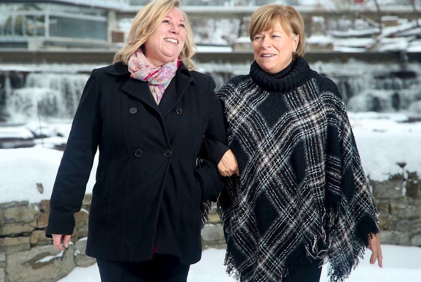 Sisters Allison Vaughan, left, and Linda Julian have been with the Ottawa Senators since Day 1.