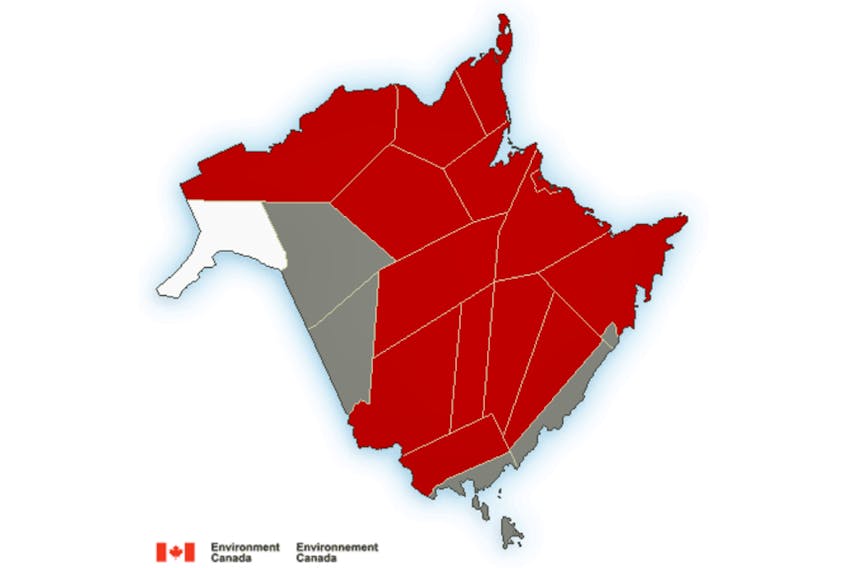 Environment Canada has issued a snowfall warning for Southeast New Brunswick.