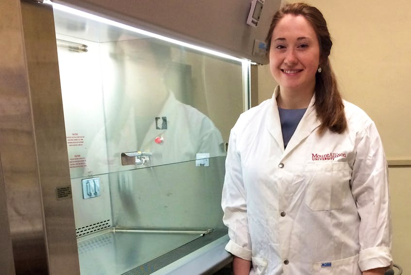 Fourth-year Mount Allison biology student Julia Bland is working to develop better methods of testing for Lyme disease.