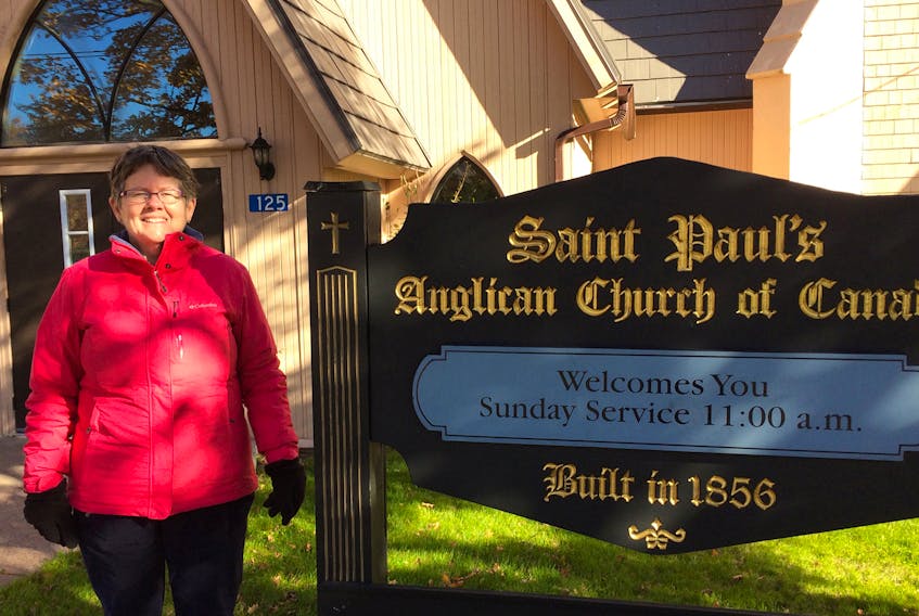 Janet Geier is seen at Saint Paul’s Anglican Church, where packing day for Sackville's Christmas Cheer program will take place Dec. 13.
