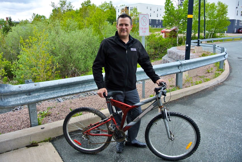 Jean-Francois LeBlanc, Sackville community program officer, is urging area residents to register their bicycles with the RCMP.