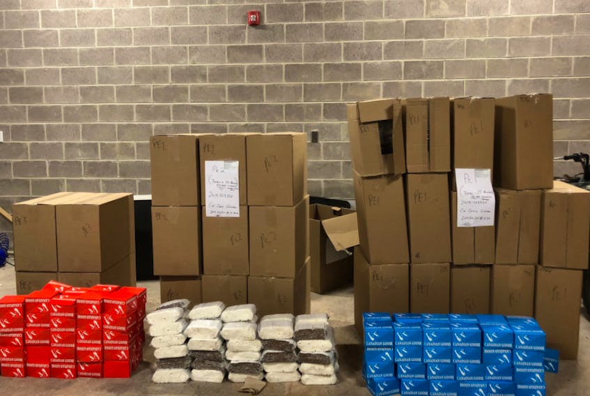 The Sackville RCMP seized more than 310,000 unstamped cigarettes and a quantity of cash during a traffic stop on the Trans-Canada Highway near Sackville at approximately 11 a.m. on Thursday, March 7, 2019.