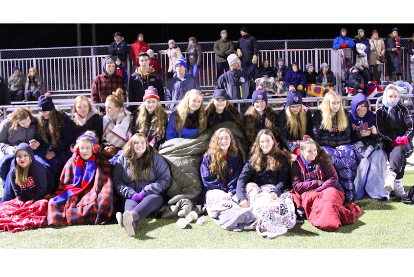 These Titans fans didn’t let the cold dampen their spirits as they travelled to Fredericton Friday evening to cheer on their home-town team.