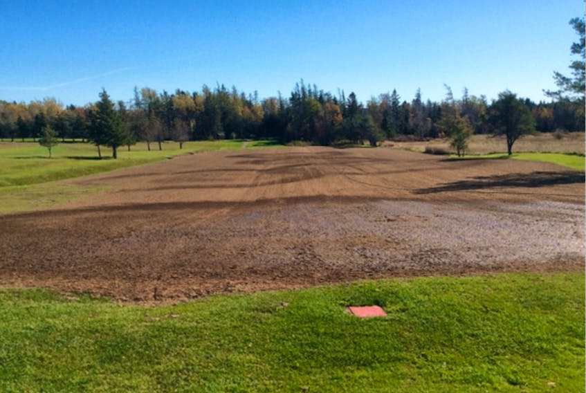While the playing season for the most part has concluded, two projects have been ongoing as the Sackville Gold and Country Club works to present a more enjoyable course in 2018. The third hole has had a long-standing drainage problem. New drainage has been installed, the hole was then levelled, seed added. The power cart trail leading from the seventh tee to the seventh green has been upgraded. The projects received funding assistance from both ACOA and the Town of Sackville. PHOTO SUBMITTED