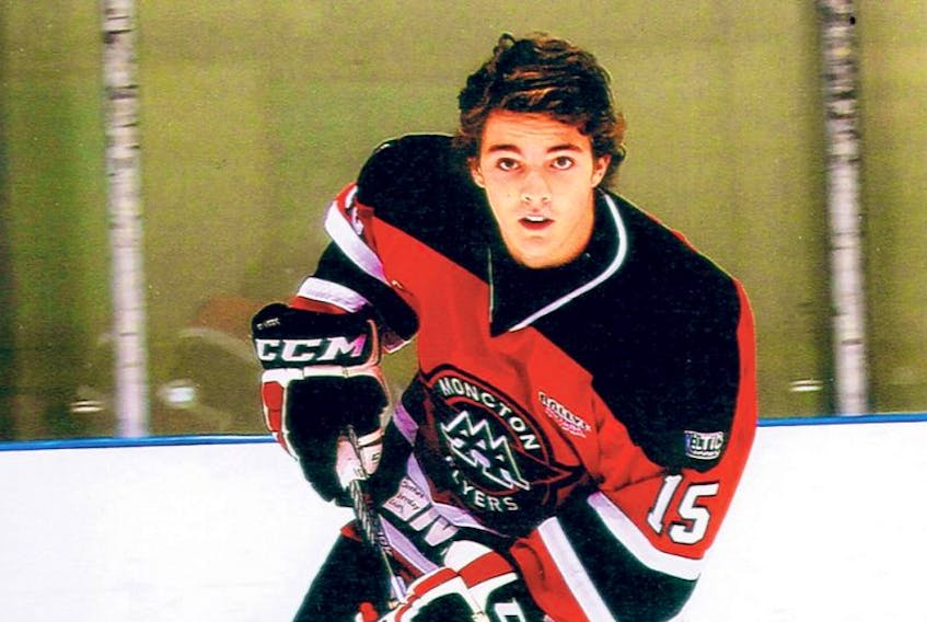 Kyle Ward, shown in this file photo from his time with the Moncton Flyers, was a ninth round pick in the 2014 draft and has since earned a solid reputation with the Saint John Sea Dogs.