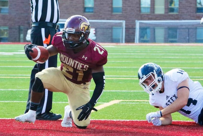 Mount Allison’s Chris Reid, shown in this file photo scoring a major earlier in the season, is one of three key Mounties currently on the injured list.. PAUL D. LYNCH PHOTO – PAULDLYNCH.SMUGMUG.COM