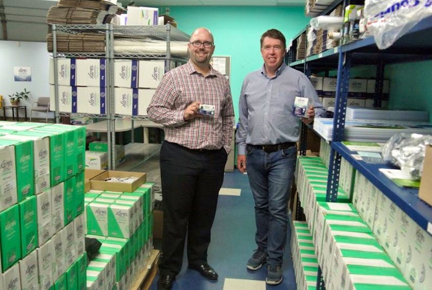 Mathew Bulmer (left) is the director of finance and operations for Karen Marine Phytoplankton, while David Hunter is the company’s president and CEO.