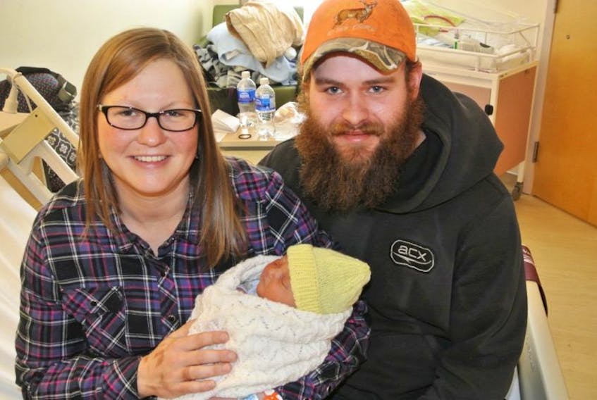Nicole Anderson and Jeffrey Hicks and their newborn James will certainly have a story to share about his arrival into the world. Anderson went into labour at the height of Monday’s blizzard and was taken by ambulance to hospital in Amherst where she gave birth.