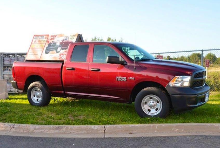 Up for grabs as the top prize in this year’s Sackville Fire & Rescue truck draw fundraiser is a 2017 Dodge Ram.