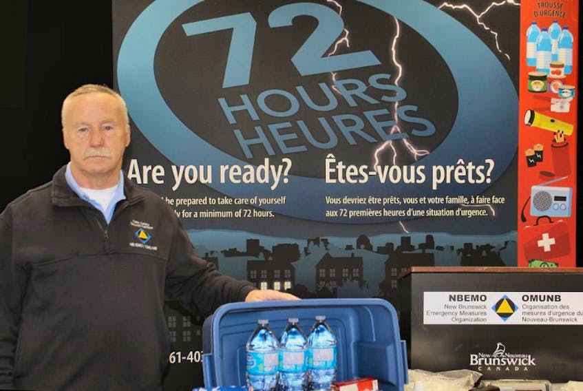 Greg MacCallum, director of New Brunswick’s Emergency Measures Organization, is reminding residents that they should always be “72-hours ready” in case of an emergency and have everything they need, including food, water, medication, batteries, cash and other necessities.