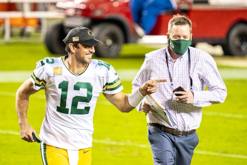 Green Bay Packers quarterback Aaron Rodgers is our mid-season MVP choice.