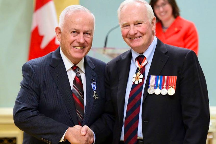 <span class="BodyText">David Johnston, Governor General of Canada, presented the Meritorious Service Medal to James Casey, along with 42 other recipients from various sectors across the country on Friday, Dec. 11, during a ceremony at Rideau Hall.</span>