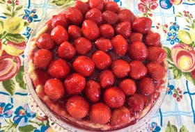 Catherine Sorrey’s guests are never sorry when this stunning strawberry pie appears at the end of a meal.