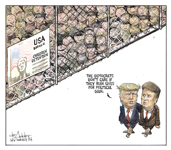 Michael de Adder's editorial cartoon for Oct. 1, 2018.