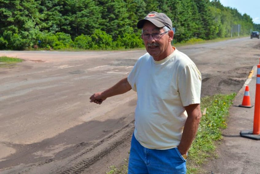 Ken Smallwood, a business owner in Stanhope, says he is concerned about the state of a section of the Gulf Shore Parkway in Stanhope.&nbsp;