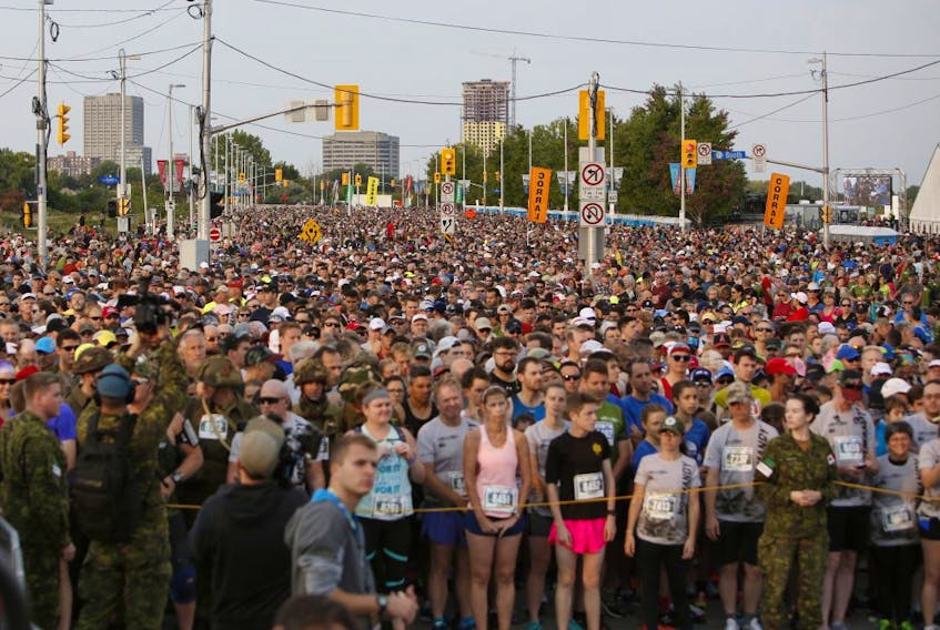 The Army Run kicked off early Sunday morning at its new start location near the Canadian War Museum in Ottawa on Sept. 22, 2019. 