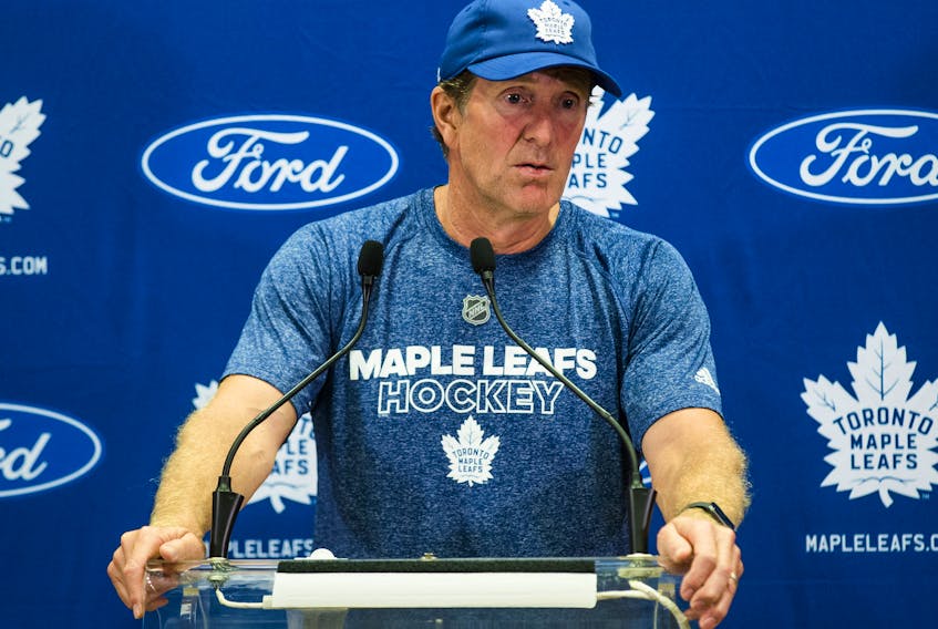 Speculation is building that Maple Leafs head coach Babcock is in danger of losing his job if the team doesn't start winning with some regularity. (Ernest Doroszuk/Toronto Sun)