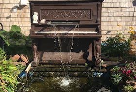Jane's friend Karen from Downsizing Diva in Toronto came across a piano water fountain on her trip to Prince Edward Island last year.