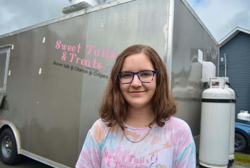 Grand Falls-Windsor teen Emily Hewlett recently won Youth Ventures’ Emerging Entrepreneur award for the work she does with her Sweet Tails and Treats food truck. Her business specializes in deep-fired dough sweet tail, churros and crepes. Nicholas Mercer/SaltWire Network 