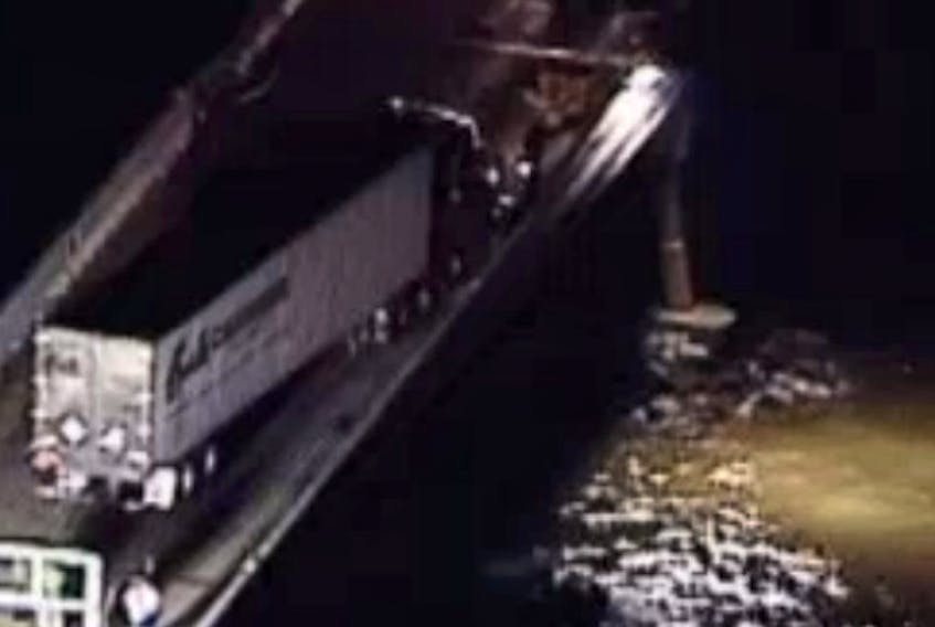 Screen grab from an NBC video in which Morgan Lake, 22, of Maryland describes escaping from her submerged car in Chesapeake Bay after being struck by a tractor-trailer driven by a Prince Edward Island man.