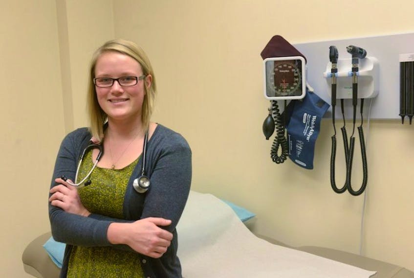 Dr. Megan Armstrong has just moved into her new office in the Sherwood Medical Centre. She will spend every Wednesday in Scotchfort seeing Aboriginal patients at the Abegweit First Nation Mi'kmaq Health Centre.
