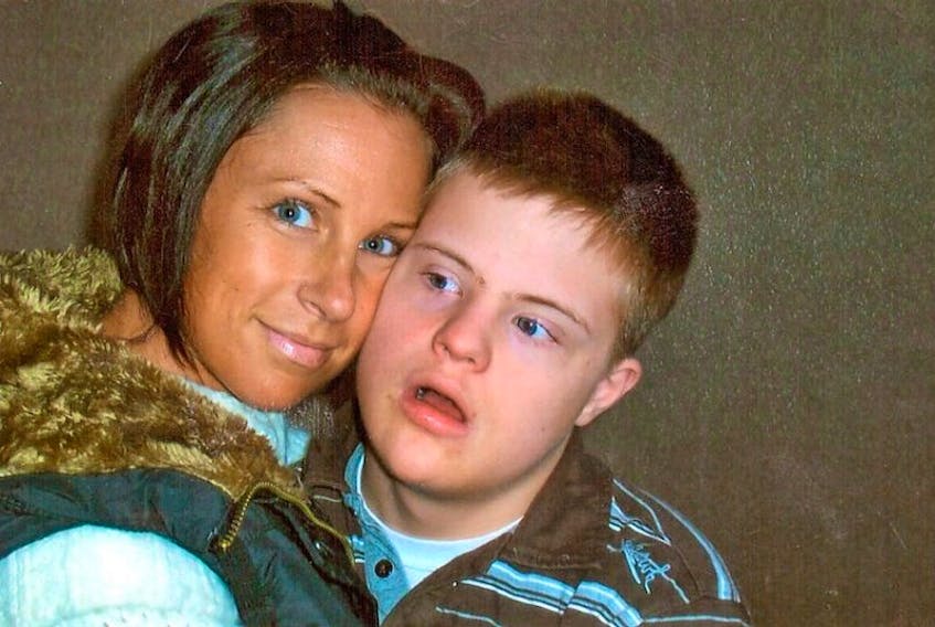 Josh Whittaker with his sister Kristen Pagett during happier times. Josh has been stuck at the Prince County Hospital in Summerside for months while his parents fight to have him placed in a more appropriate residence.