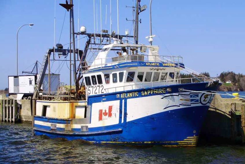 The Atlantic Sapphire dragger sank in 2018. Its crew was rescued. PHOTO FROM SHIPSPOTTING.COM WEBSITE