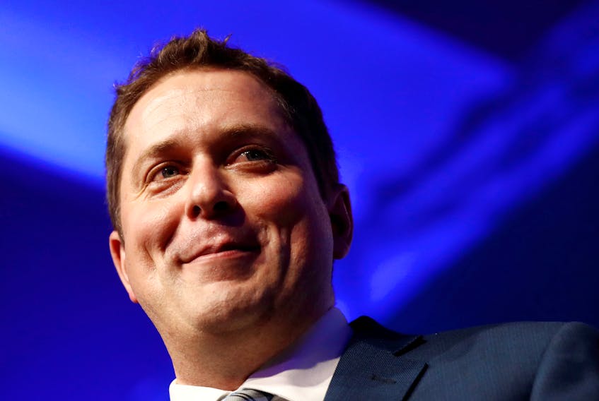 Andrew Scheer speaks after winning the leadership at the Conservative Party of Canada leadership convention in Toronto, Ontario, Canada, May 27, 2017. - Mark Blinch/Reuters