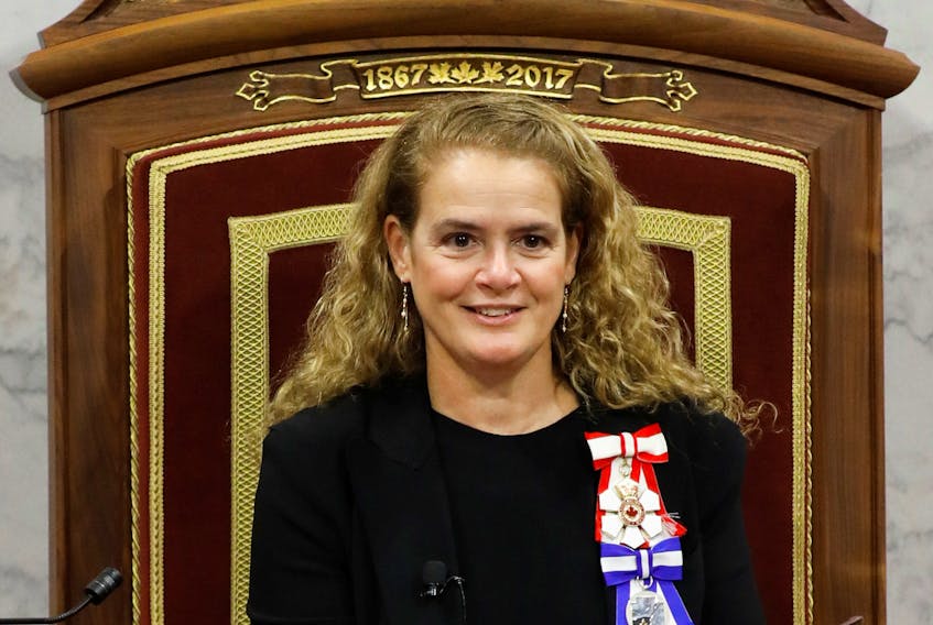Canada's Governor General Julie Payette looks on during the delivery of the Throne Speech in the Senate, as parliament prepares to resume for the first time after the election in Ottawa, Ontario, Canada December 5, 2019. REUTERS/Blair Gable