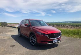 The 2019 Mazda CX-5 diesel is powered by a 168-horsepower (290 lb.-ft. of torque), 2.2-litre, twin turbo, four-cylinder aluminum diesel engine.